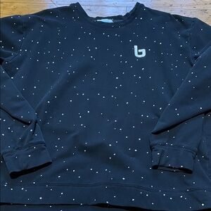 Stylish Black Speckled Sweatshirt